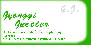 gyongyi gurtler business card